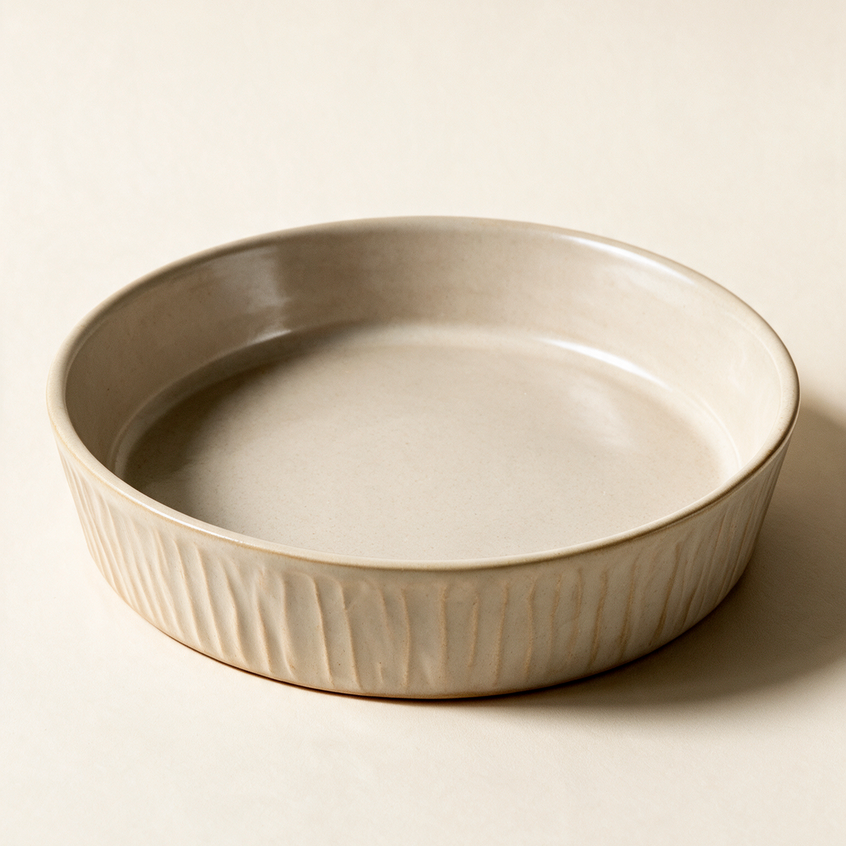 Creme Rimmed Plate