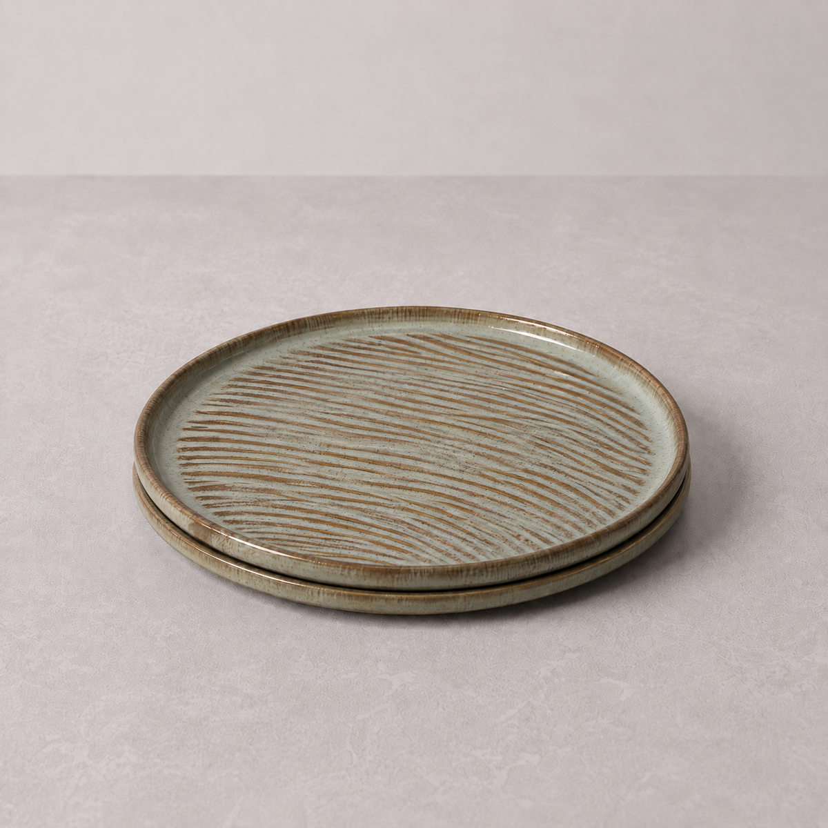 Sage Taupe Plate Set